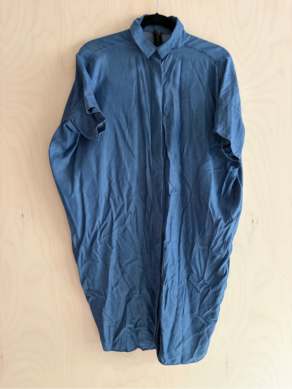 Zero + Maria Cornejo Blue Midi Shirt Dress